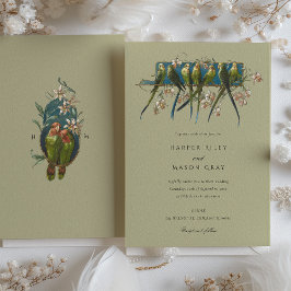 Elegant Aviary-Thabel-bröllop-inbjudan Inbjudningar