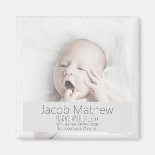 Elegant Baby Anpassningsbar Family Namn Photo Port Magnet
