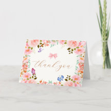 Elegant Baby Bloom Blommigt Butterfly Baby Shower