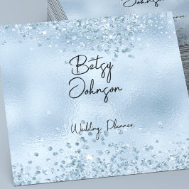 Elegant Baby blue Affärskortet Glitter och olja Fyrkantigt Visitkort