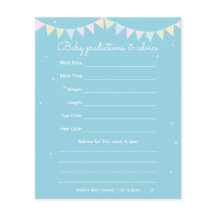 Elegant Baby blue Boy Shower Guessing Game