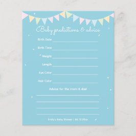 Elegant Baby blue Boy Shower Guessing Game