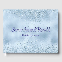 Elegant Baby blue Glitter och Foil Bröllop