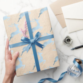 Elegant baby blue julrenar mönster presentpapper