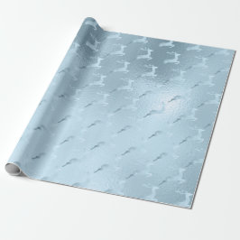 Elegant baby blue julrenar mönster presentpapper