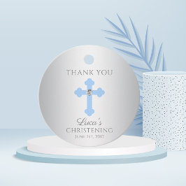 Elegant Baby blue Kor Baptism/Christening Boy Gåvor Etiketter