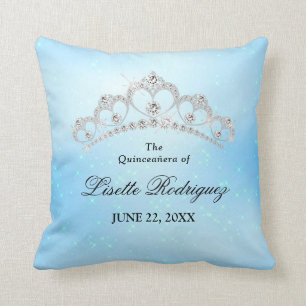 Elegant Baby blue Quinceanera-Anpassningsbar Kudde