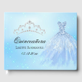 Elegant Baby blue Quinceanera Gästböcker