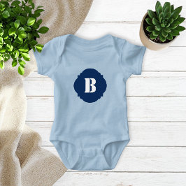 Elegant Baby Bodysuit with Simple Monogram  T Shirt