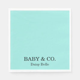 Elegant Baby & Co Black Teal Baby Shower Pappersservett