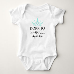 Elegant Baby & Co Svart Teal Baby Shower T Shirt