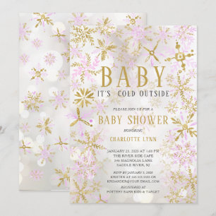 Elegant Baby Det är Kallet utanför Flickor Babyldu Inbjudningar