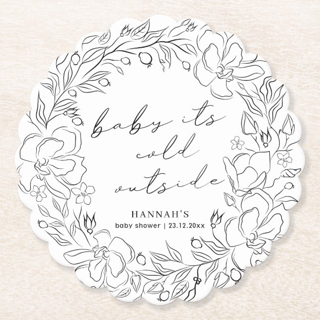 Elegant Baby Det är Kallet utanför vinter Shower-l Underlägg Papper (Framsida)