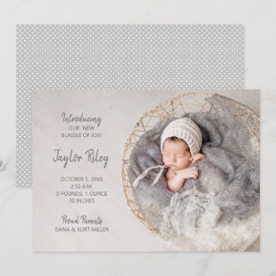 Elegant Baby födelsemeddelande
