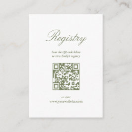 Elegant Baby i bloom Baby Shower Registry Tilläggskort