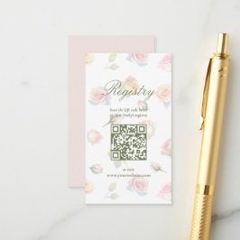 Elegant Baby In Bloom Baby Shower Registreringskor Tilläggskort
