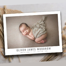 Elegant Baby Photo Collage Birth Notice