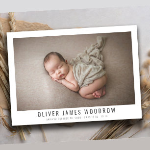 Elegant Baby Photo Collage Birth Notice