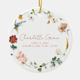 Elegant Baby Photo Rosa Garden Flowers Birkeland S Julgransprydnad Keramik