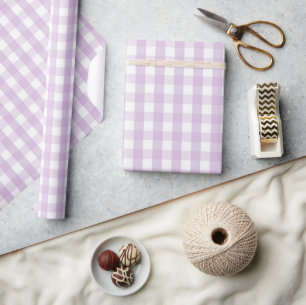 Elegant baby shower Pastell Lila Rutigt & Randigt Presentpapper