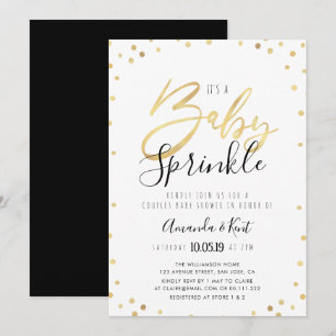 Elegant baby sprinkler par duschinbjudan inbjudningar