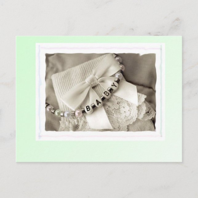 Elegant babymerchandise vykort (Framsida)