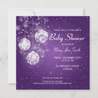 Elegant Babyskor Festive Baubles Lila