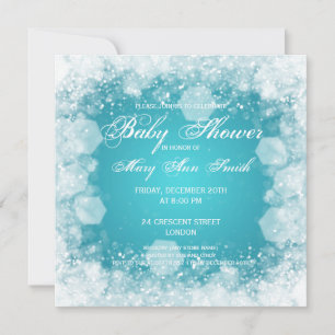 Elegant Babyskor Nattfärgad Gnistra Turkos Inbjudningar