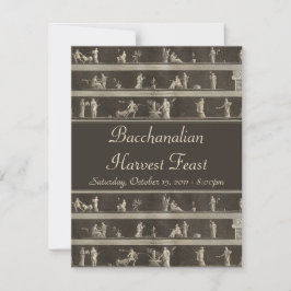 Elegant Bacchanalian Harvest Feast Neo-Classical Inbjudningar