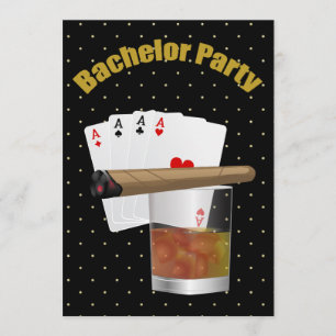 Elegant Bachelor Party-inbjudan Inbjudningar