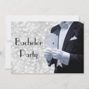 Elegant Bachelor Party-inbjudan med Tuxedo Inbjudningar