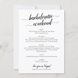 Elegant Bachelorette Helg Internationell inbjudan