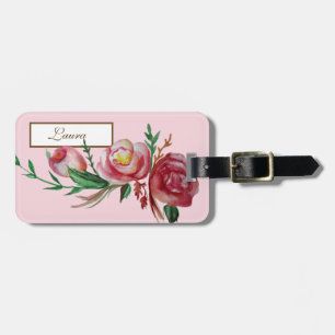 Elegant Bagagetag med läderband Bagagebricka