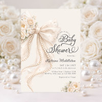 Elegant båge floral boho flicka baby shower