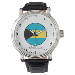 Elegant Bahamas Watch & Bahamas Flagga Armbandsur
