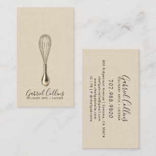 Elegant Baker Bagares Visp Linne Visitkort