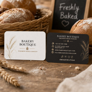 Elegant bakery-kortmall | Redigerbar Visitkort