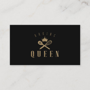 Elegant Baking Queen Bakers Whisk & Spoon Krona Visitkort