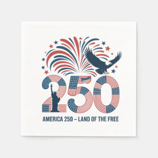 Elegant Bald Eagle America 250 Land of the Free  Pappersservett