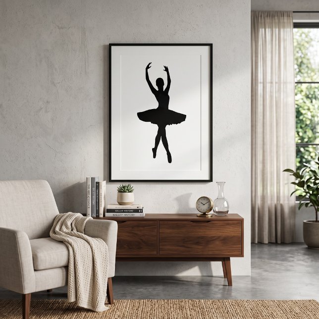 Elegant balett silhuett graciös balett pose poster (Skapare uppladdad)