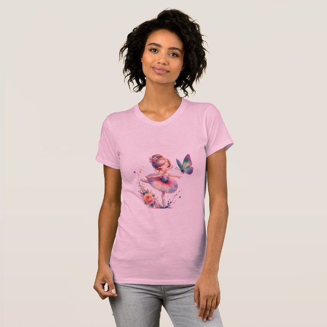 Elegant Ballerina fjärilar hirt for Women T Shirt (Hel framsida)