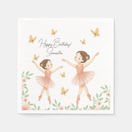 Elegant Ballerina Födelsedagsfest Pappersservett