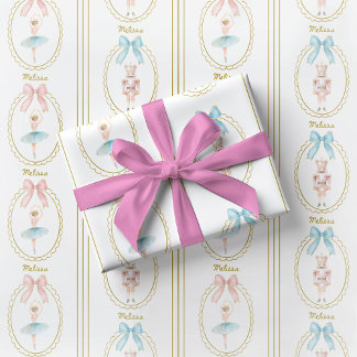 Elegant Ballerina Nutcracker Wrapping Paper Presentpapper