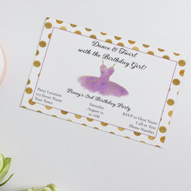 Elegant Ballerina Party-inbjudan Inbjudningar (Skapare uppladdad)