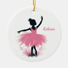 Elegant Ballerina Silhouette Ballet jul Julgransprydnad Keramik