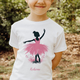 Elegant Ballerina Silhouette Ballet T Shirt