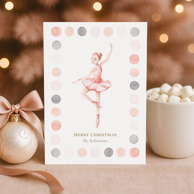 Elegant ballerinajulkort inbjudningar (Skapare uppladdad)