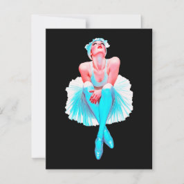 Elegant Ballerinaväggkonst – Graciös balettdans Vykort