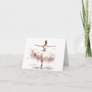 Elegant Ballet Dancer Dancing BLANK Kort