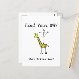 Elegant Ballet Dancer dans på giraffe Vykort